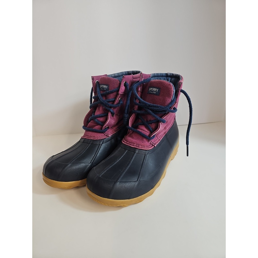 Sperry Girls Port Duck Boots "Size 4M" Rain Boots Boat Waterproof